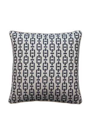 Chain Link Pattern Square Cushion | Andrew Martin Burlington | OROA