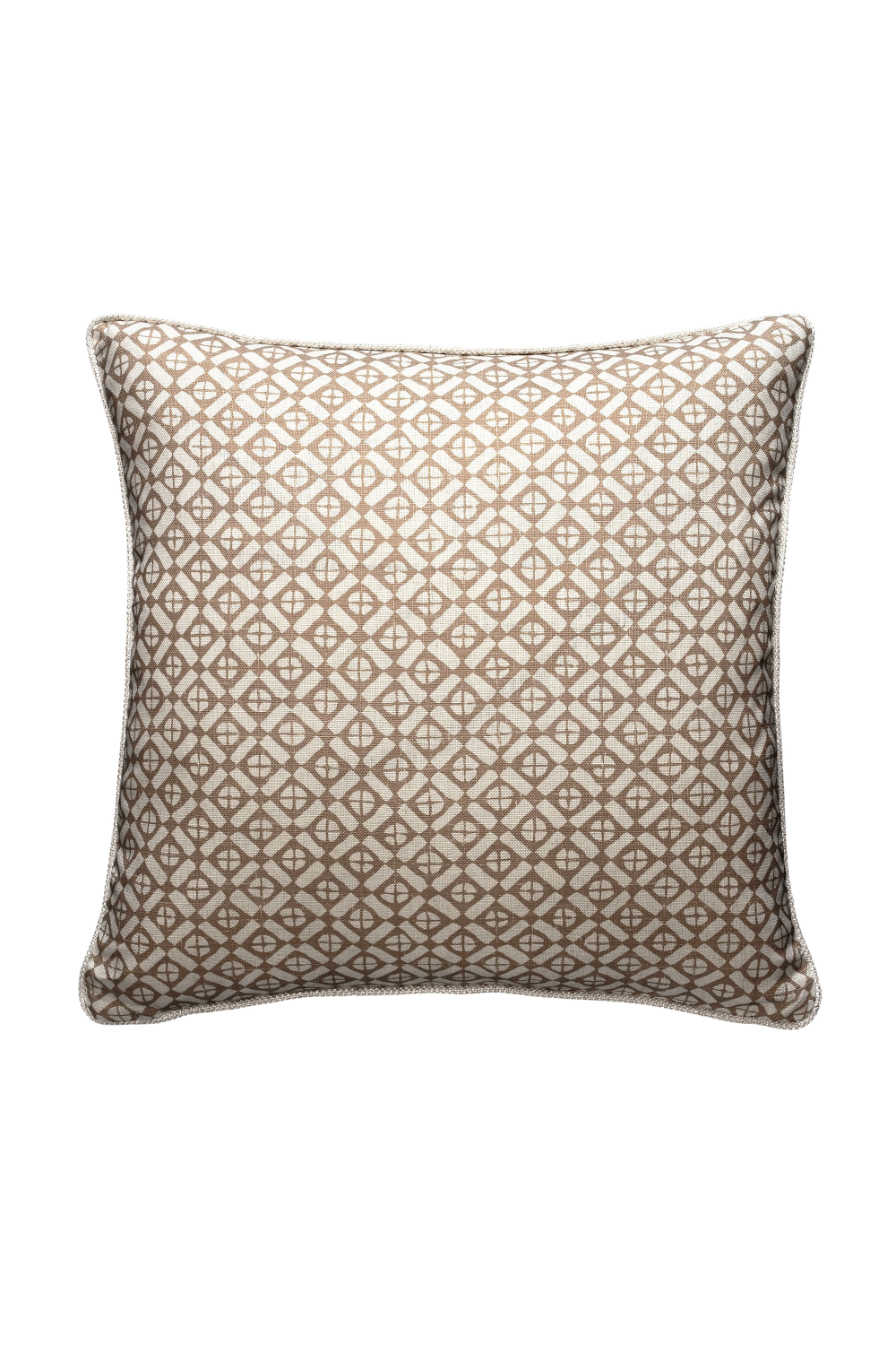 Diamond Print Ecru Piped Cushion | Andrew Martin Audley | OROA