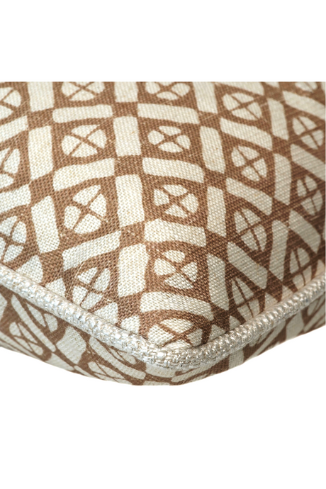 Diamond Print Ecru Piped Cushion | Andrew Martin Audley | OROA