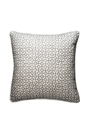 Diamond Print Ecru Piped Cushion | Andrew Martin Audley | OROA