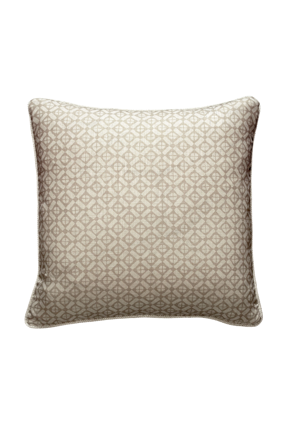 Diamond Print Ecru Piped Cushion | Andrew Martin Audley | OROA