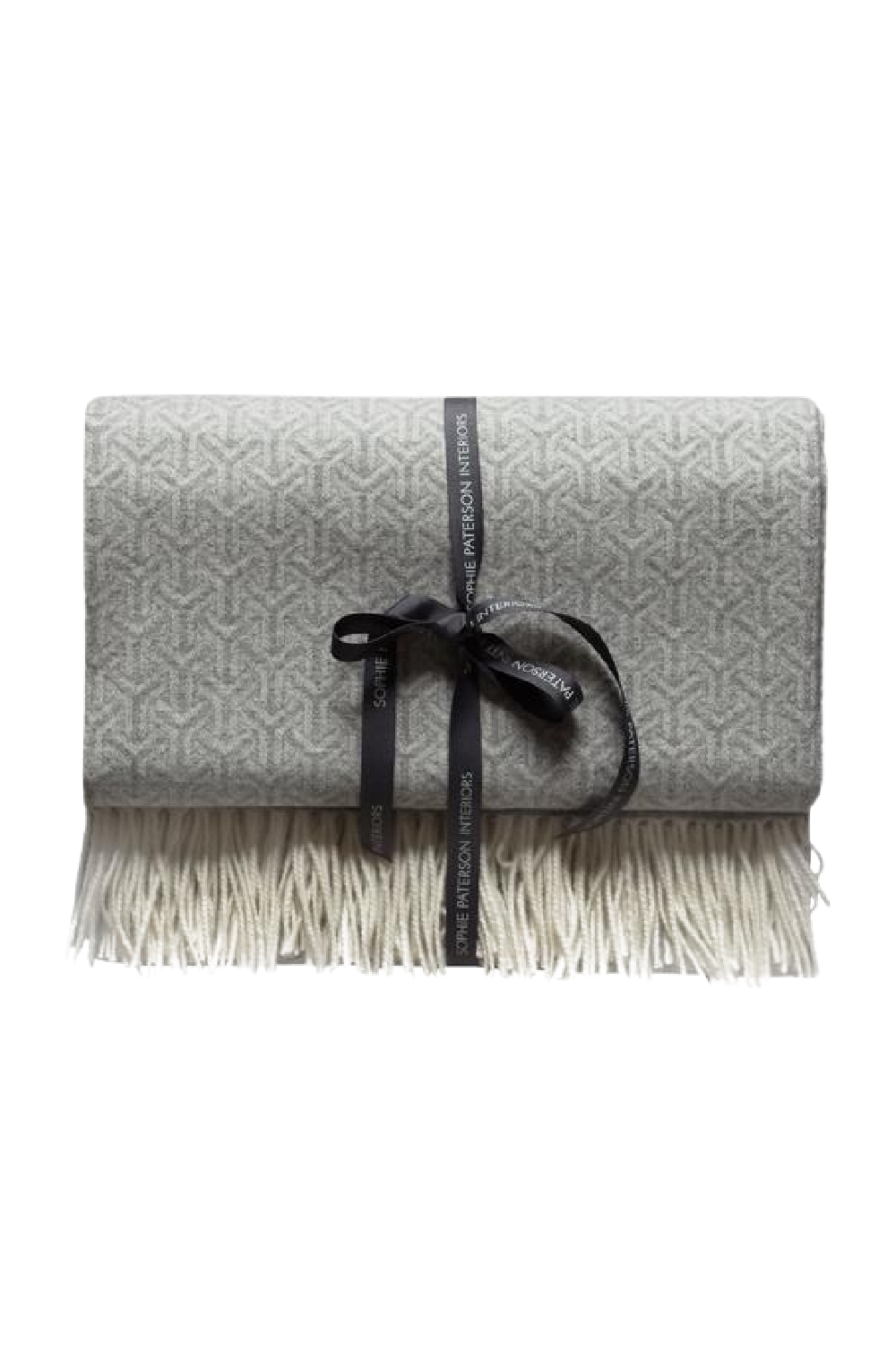 Gray Wool and Cashmere Gepmetric Throw | Andrew Martin Monte | OROA