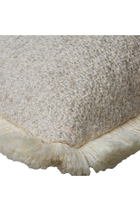 Bouclé Fringed Rectangular Cushion | Andrew Martin Huntsman | OROA