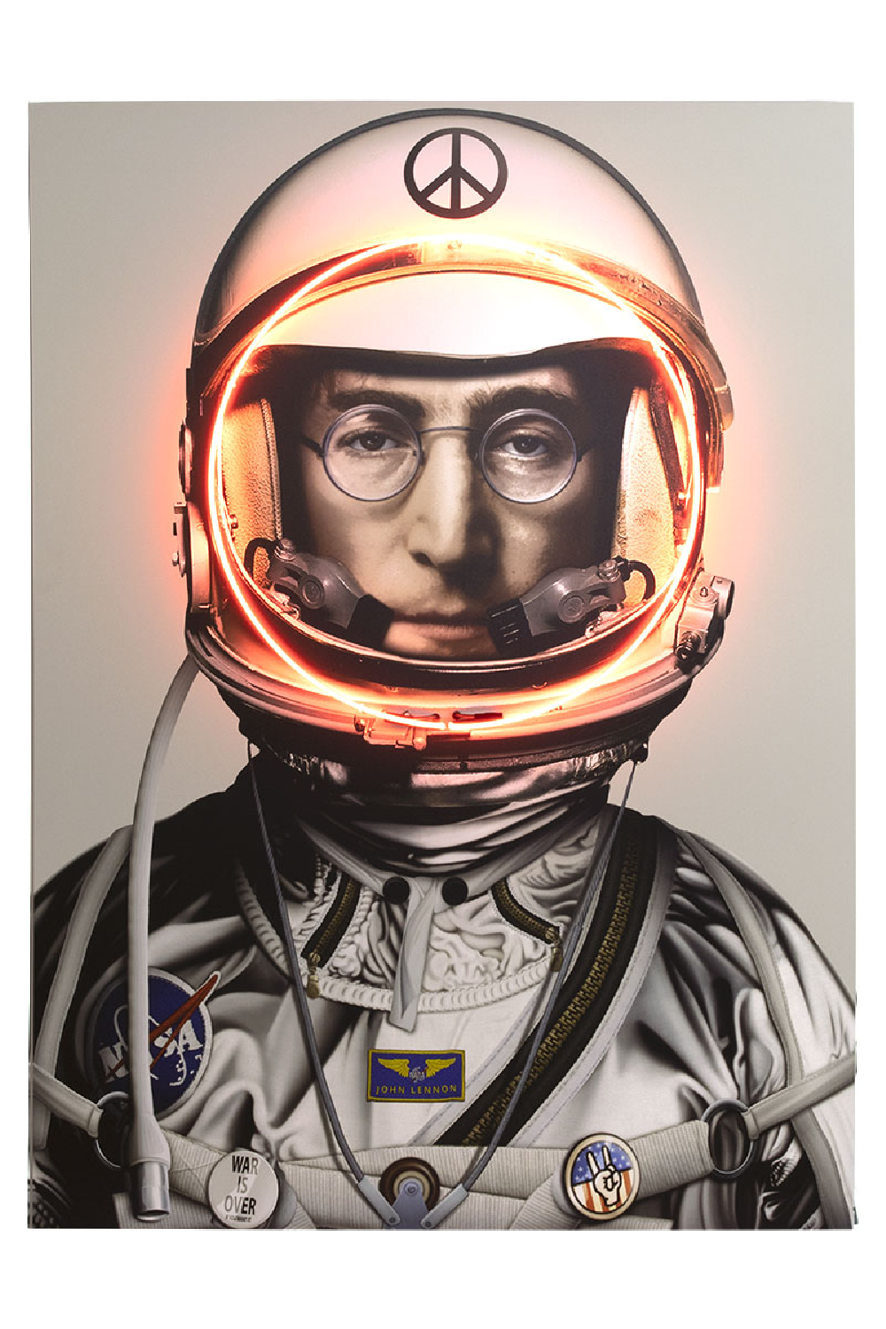 Silver John Lennon Neon Wall Art | Andrew Martin Space Man Lennon