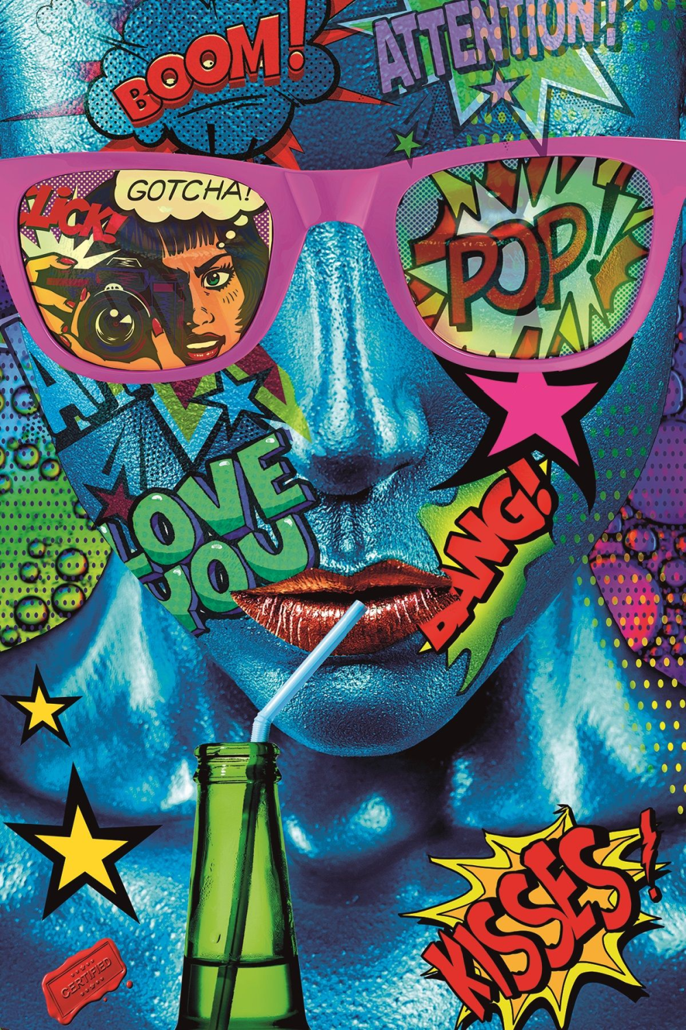 Photographic Pop Art | Andrew Martin Bang Bang Kisses | Oroa.com