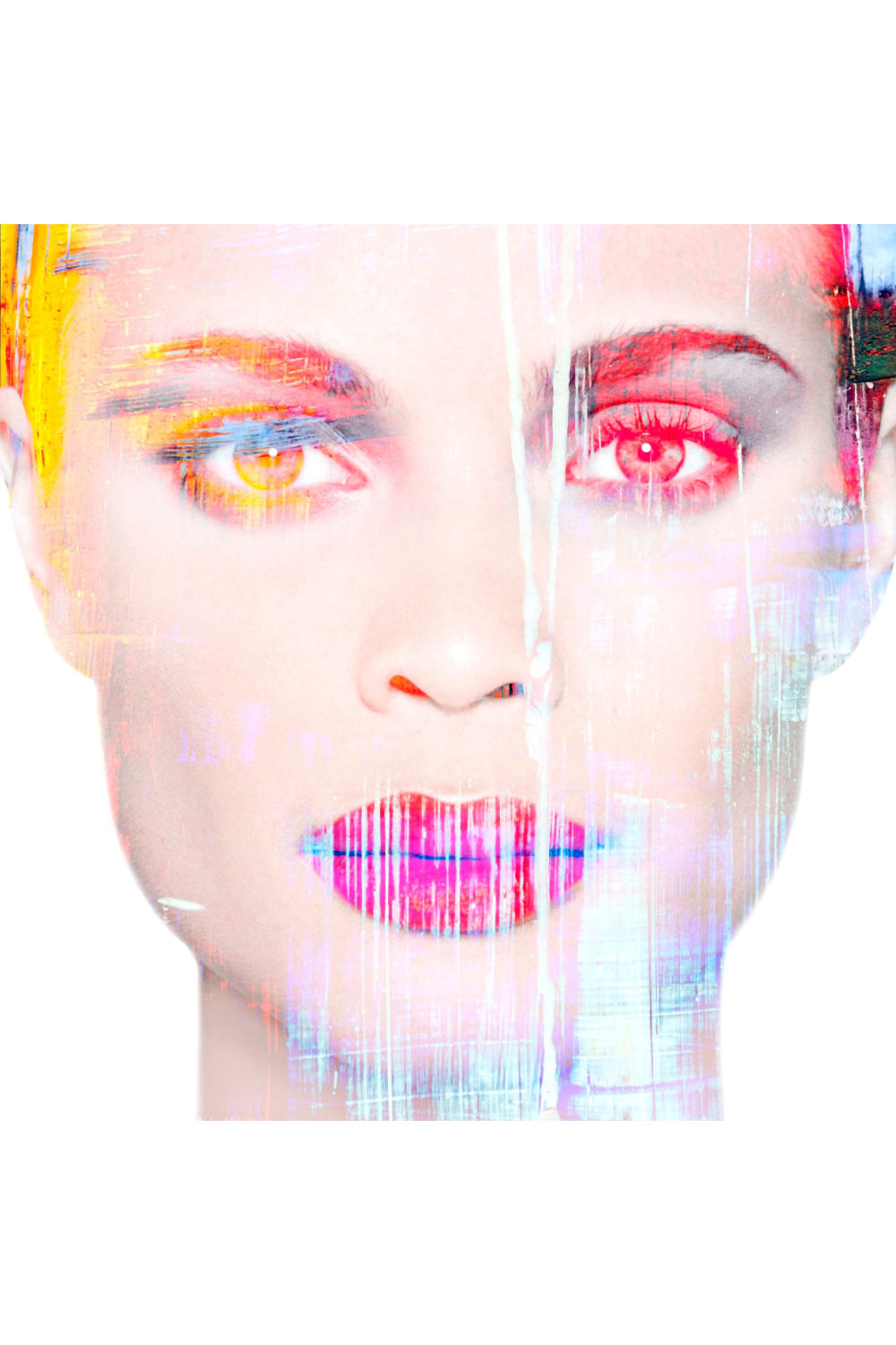 Multicolored Modern Woman Portrait | Andrew Martin Face | Oroa.com