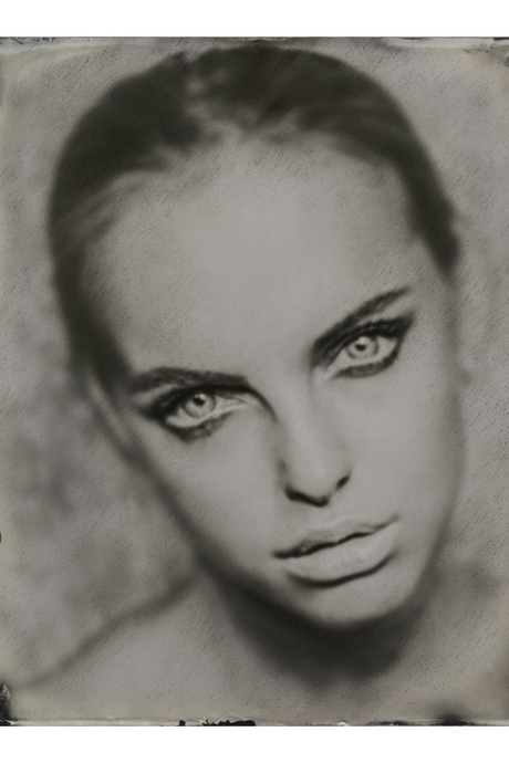 Black And White Portrait Art | Andrew Martin Questioning Gaze | Oroa.com