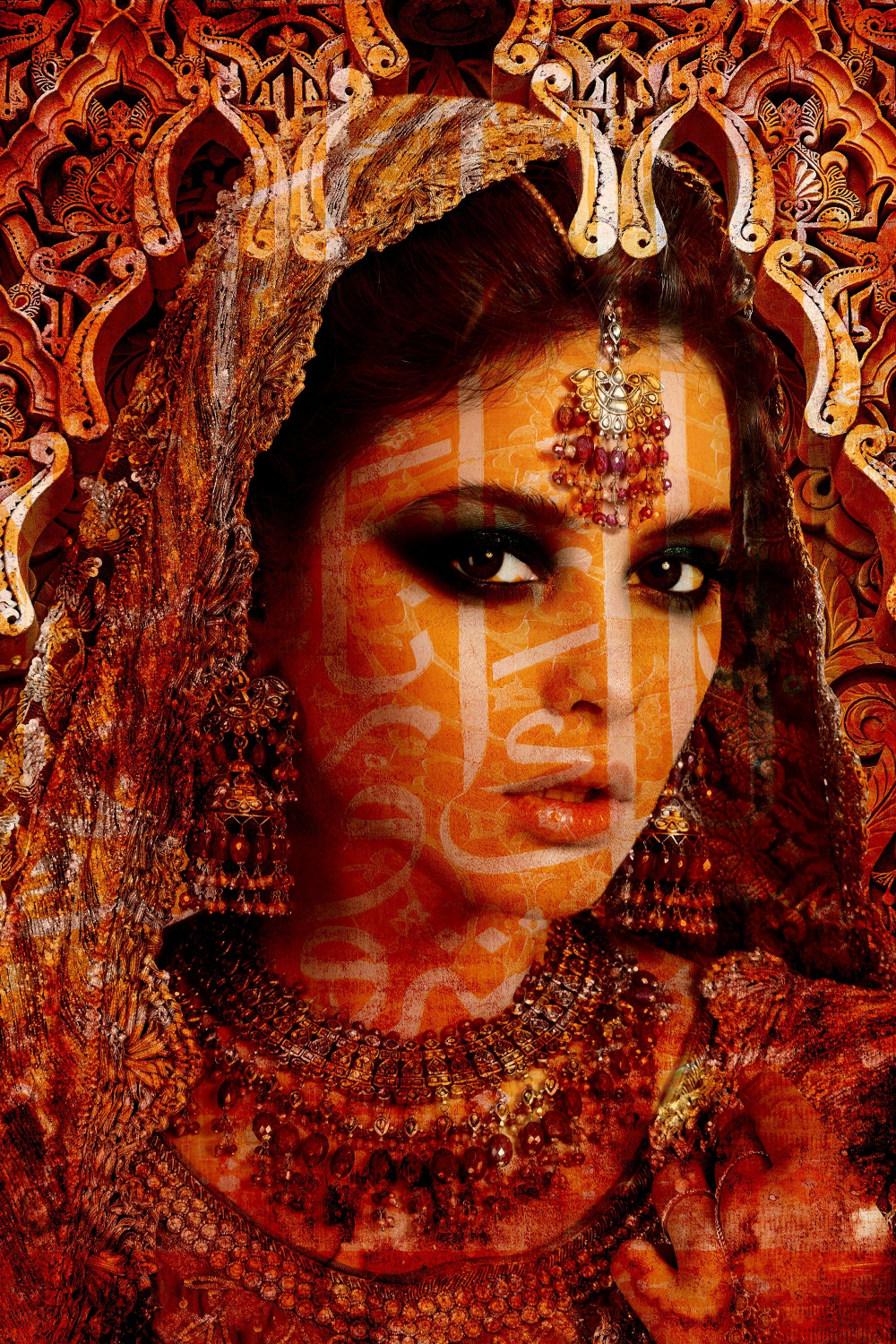 Orange Woman Photographic Artwork | Andrew Martin Arabella Touched | Oroa.com