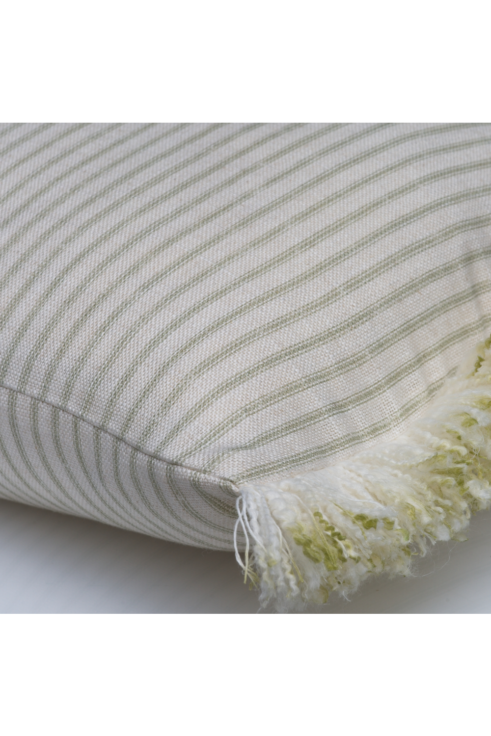 Stripe Cushion With Fringes | Andrew Martin Picket Leaf | Oroa.com