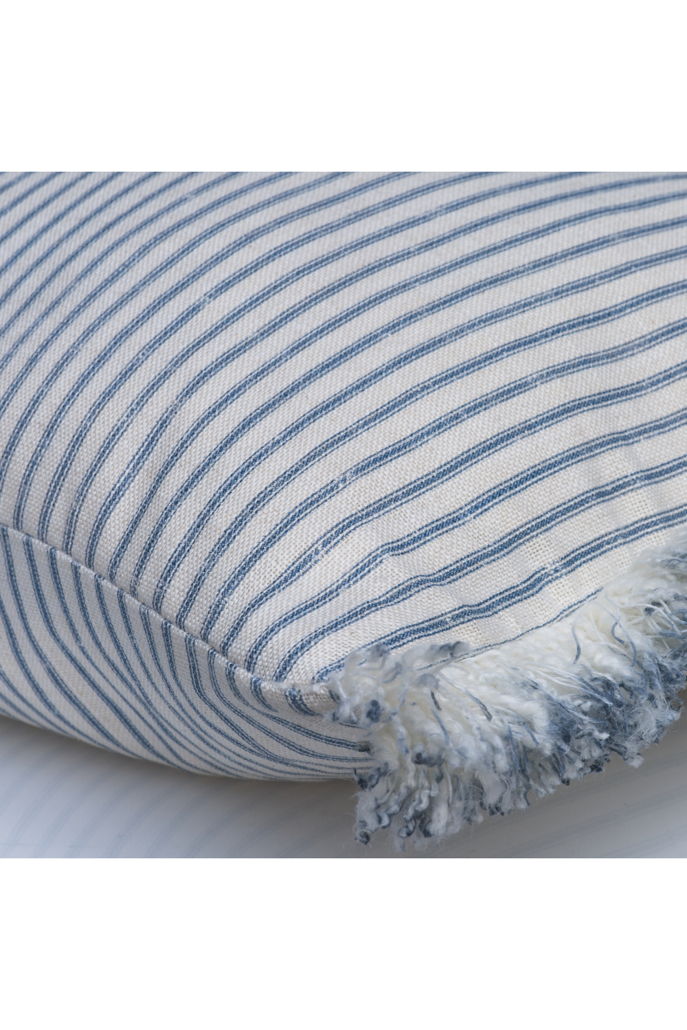 Stripe Cushion With Fringes | Andrew Martin Picket Leaf | Oroa.com