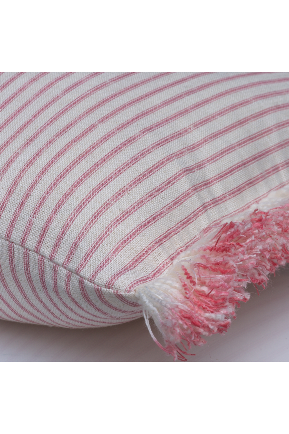 Stripe Cushion With Fringes | Andrew Martin Picket Leaf | Oroa.com