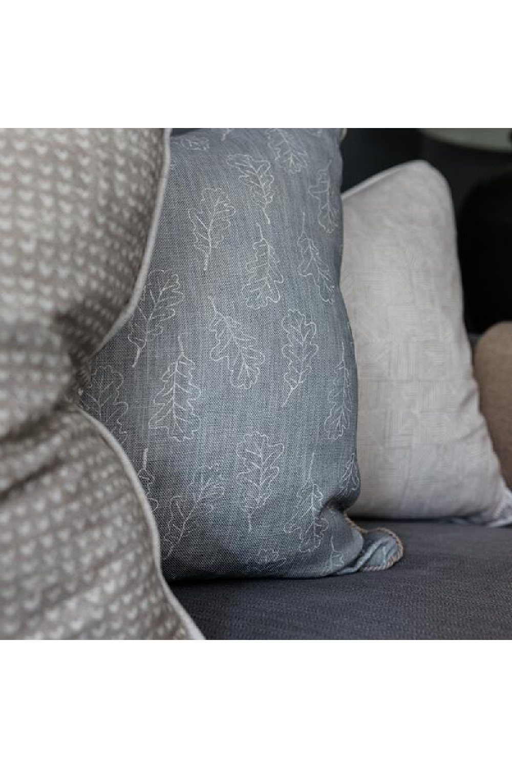 Leaf Design Cushion | Andrew Martin Noble Oak | Oroa.com