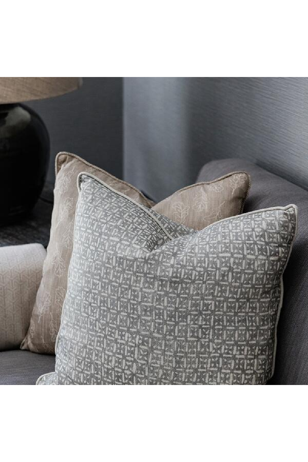 Leaf Design Cushion | Andrew Martin Noble Oak | Oroa.com