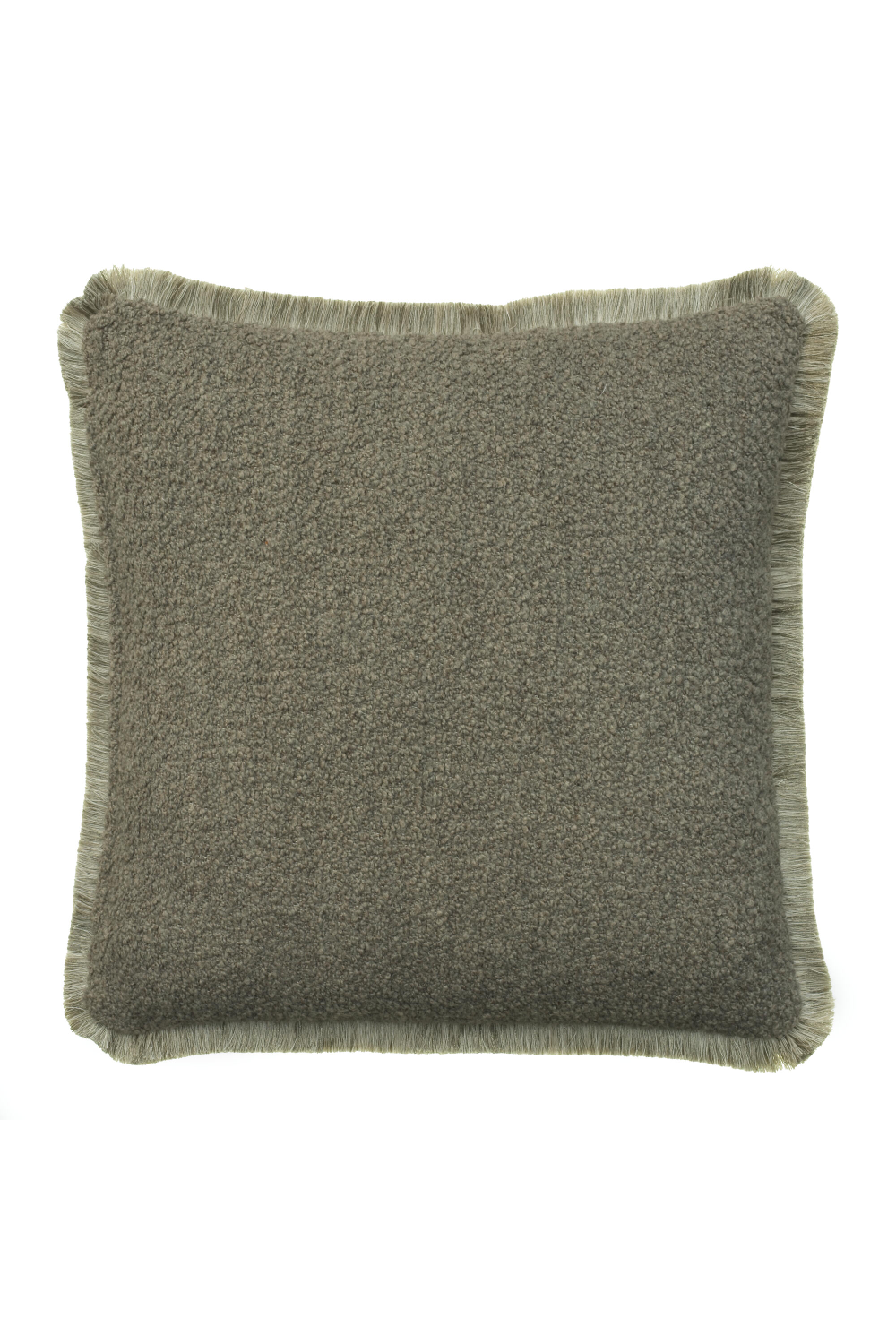 Bouclé Cushion With Fringes | Andrew Martin Fleece | Oroa.com