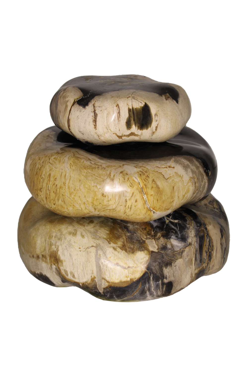 Petrified Wood Stacked Stone Set (3) | Andrew Martin | Oroa.com