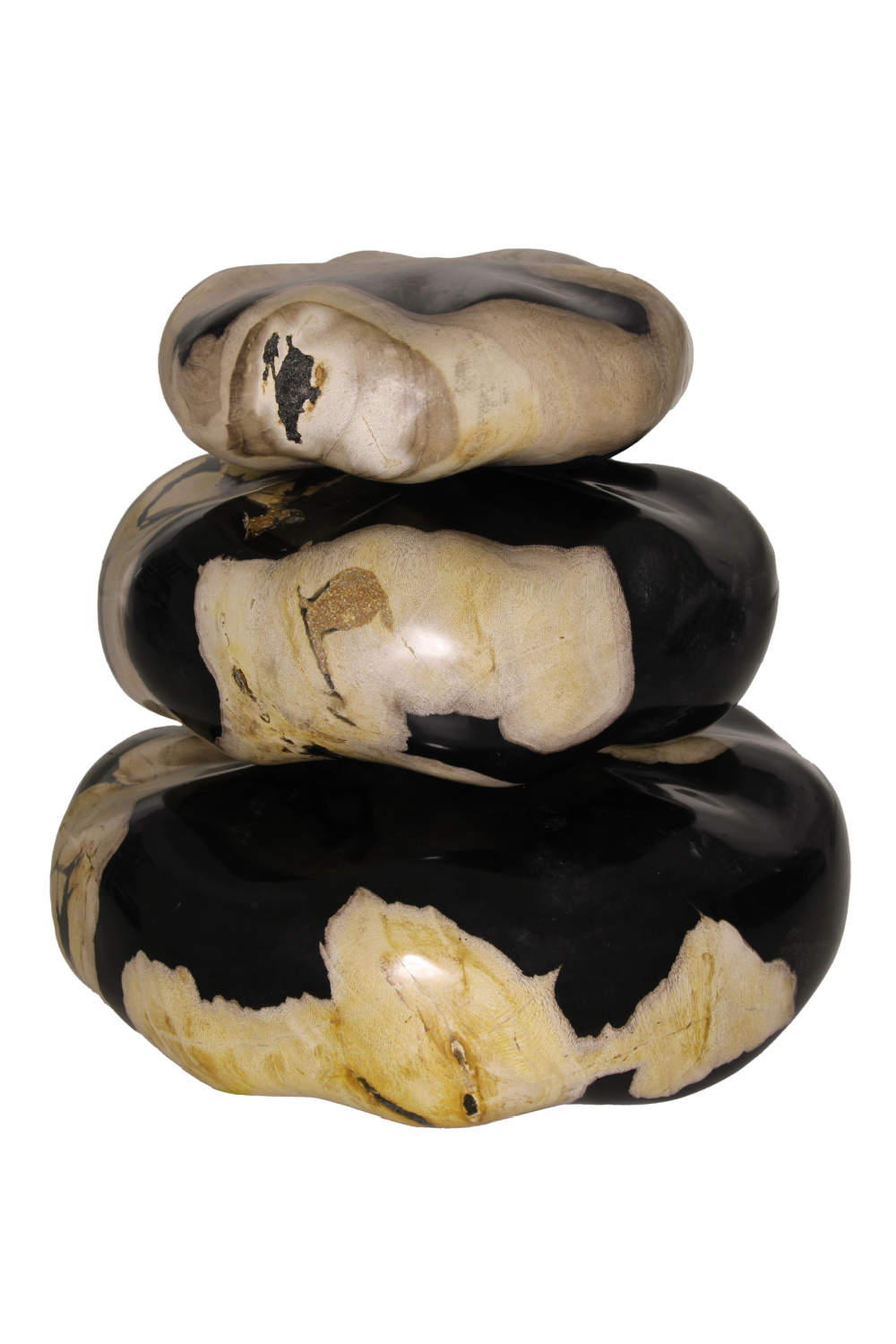 Petrified Wood Stacked Stone Set (3) | Andrew Martin | Oroa.com