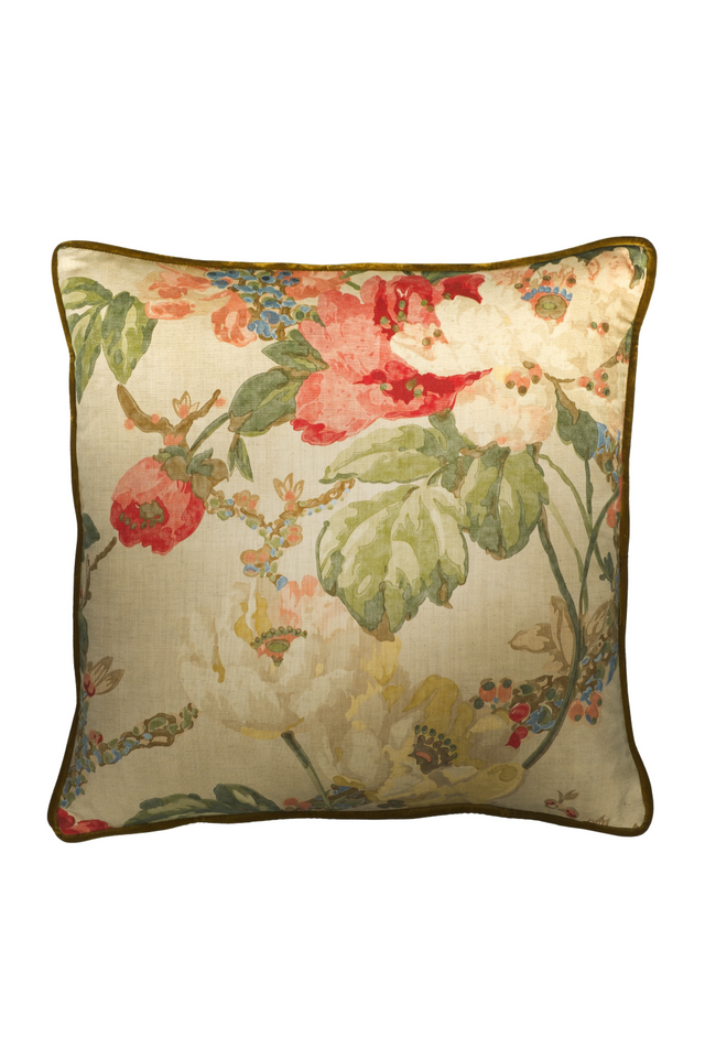Floral Cotton Cushion | Andrew Martin Peony | Oroa.com