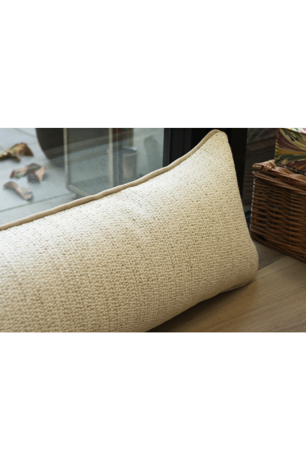 Cream Linen Draught Excluder | Andrew Martin Albany | Oroa.com