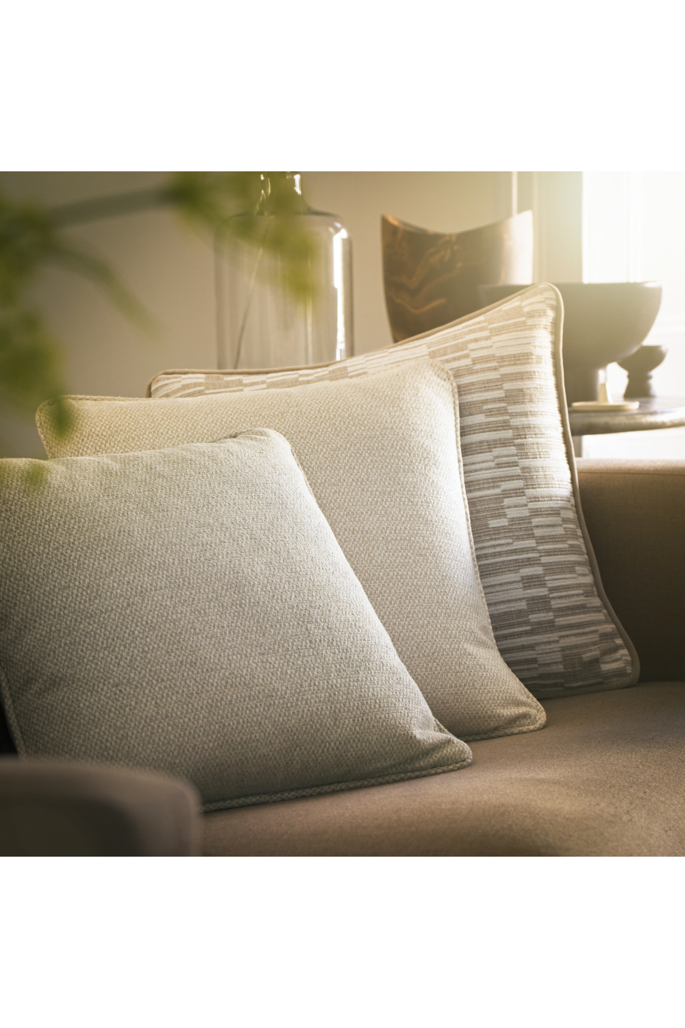 Neutral-Toned Cushion | Andrew Martin Rib | Oroa.com