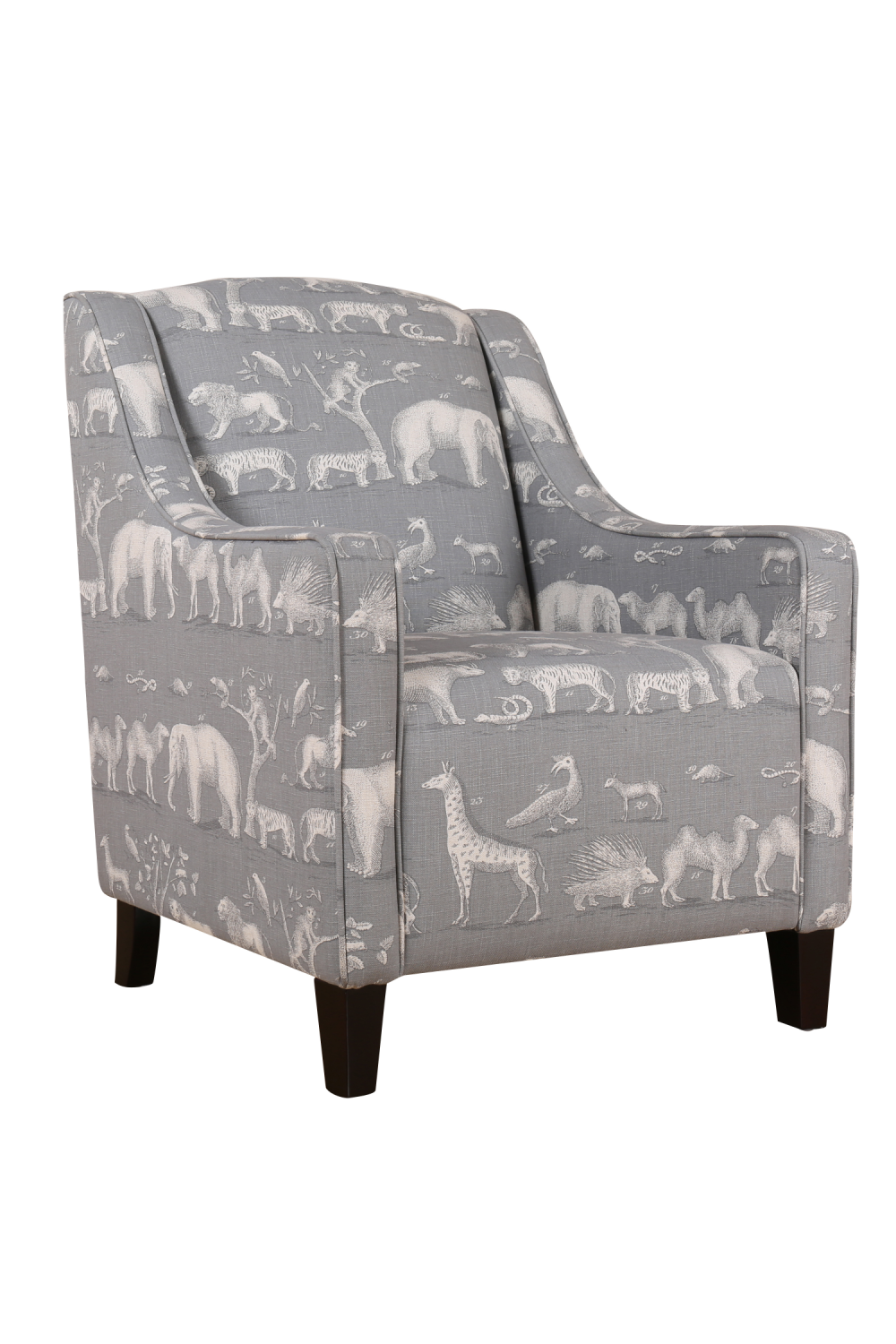 Gray Animal Motif Armchair | Andrew Martin Finbar  | OROA