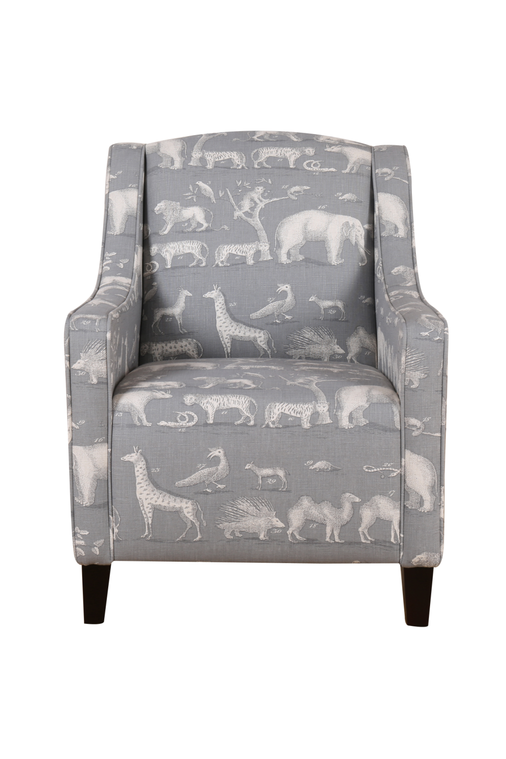 Gray Animal Motif Armchair | Andrew Martin Finbar  | OROA