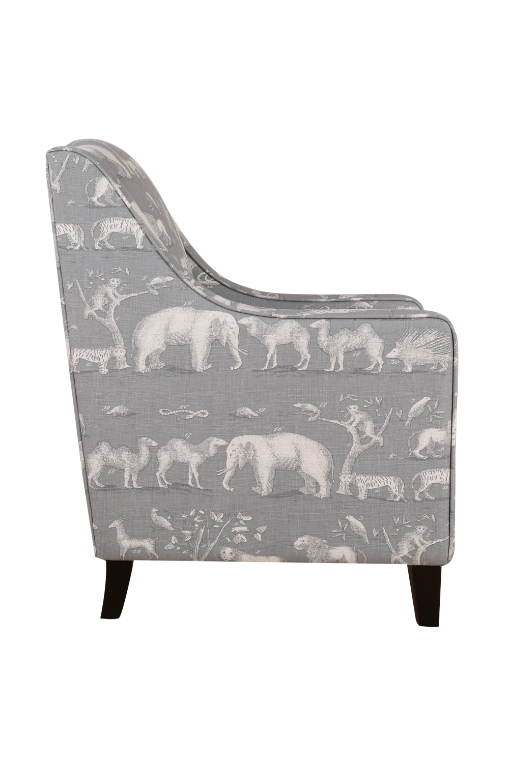 Gray Animal Motif Armchair | Andrew Martin Finbar  | OROA