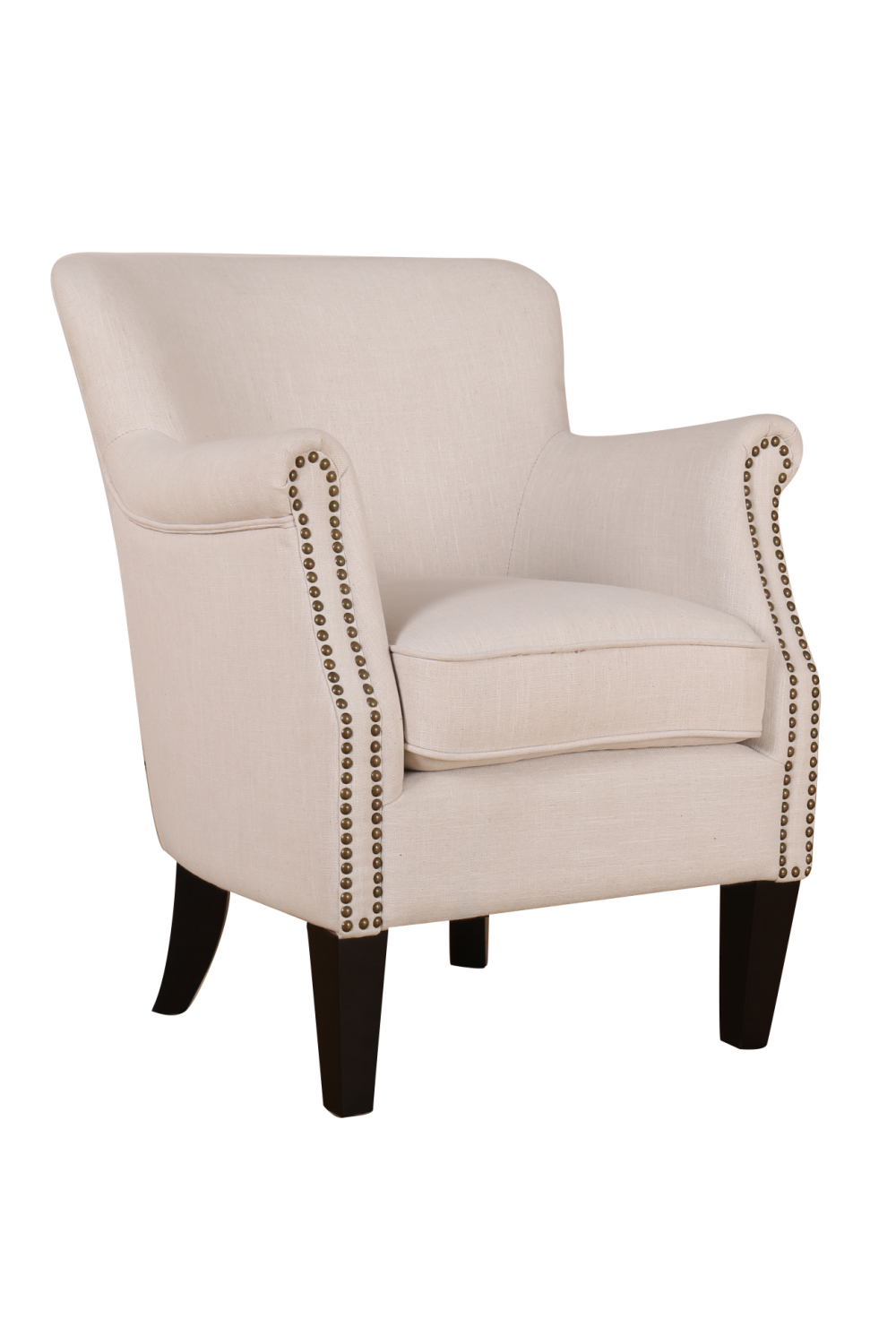 Cream Upholstered with Studs Accent Armchair | Andrew Martin | OROA