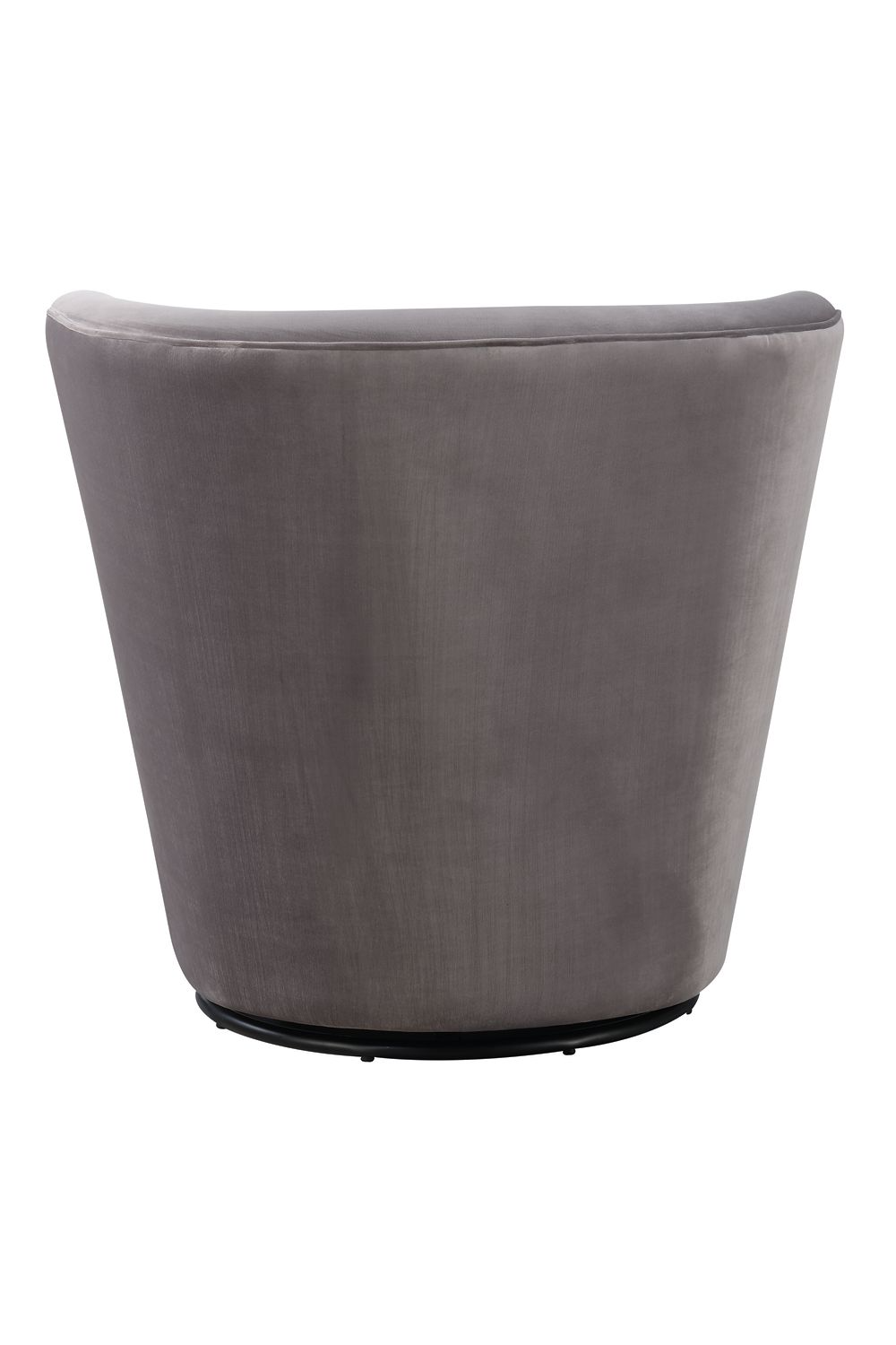 Gray Velvet Curved Swivel Chair | Andrew Martin Dorothy | OROA