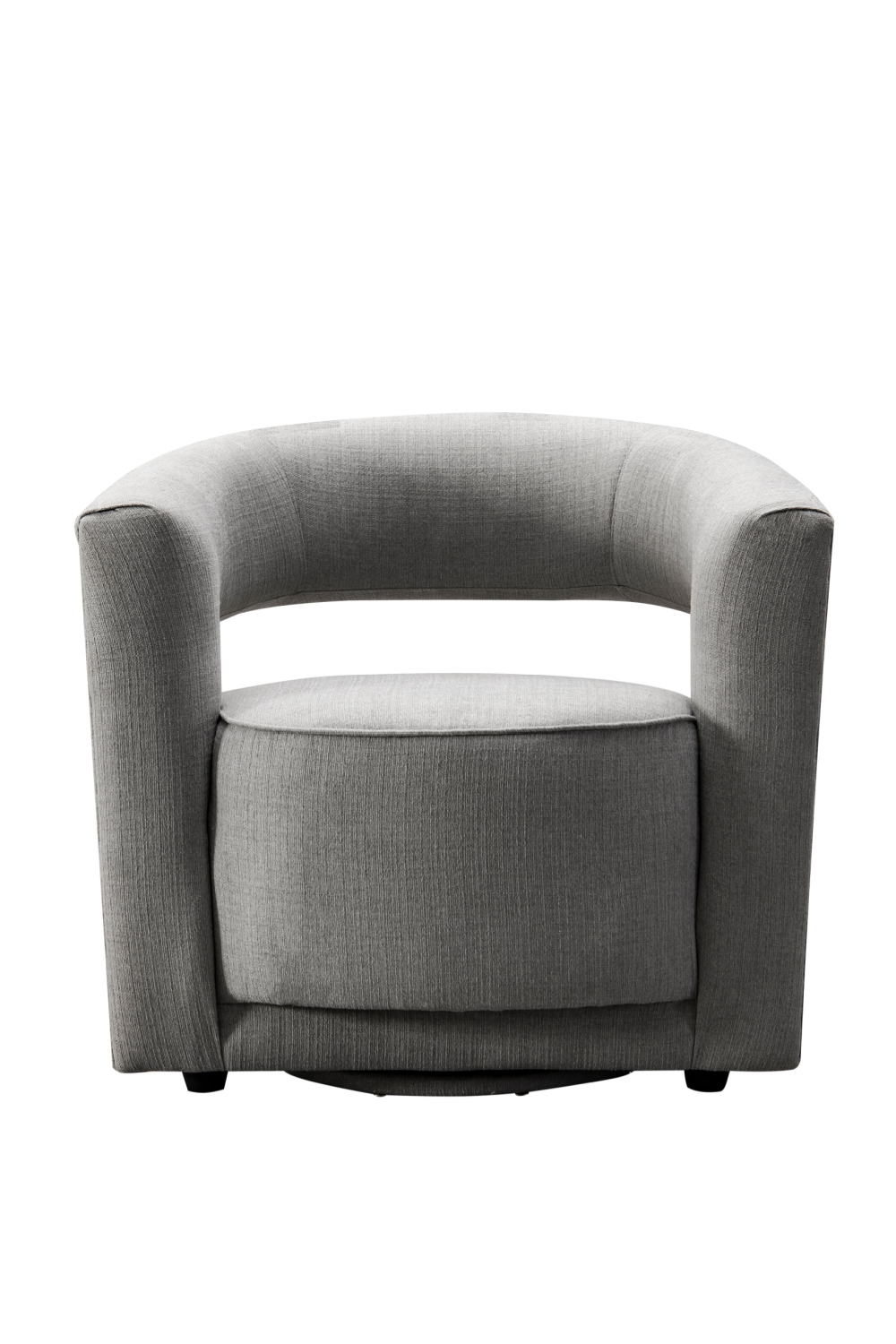 Gray Weave Pouf Swivel Chair | Andrew Martin Madison | OROA