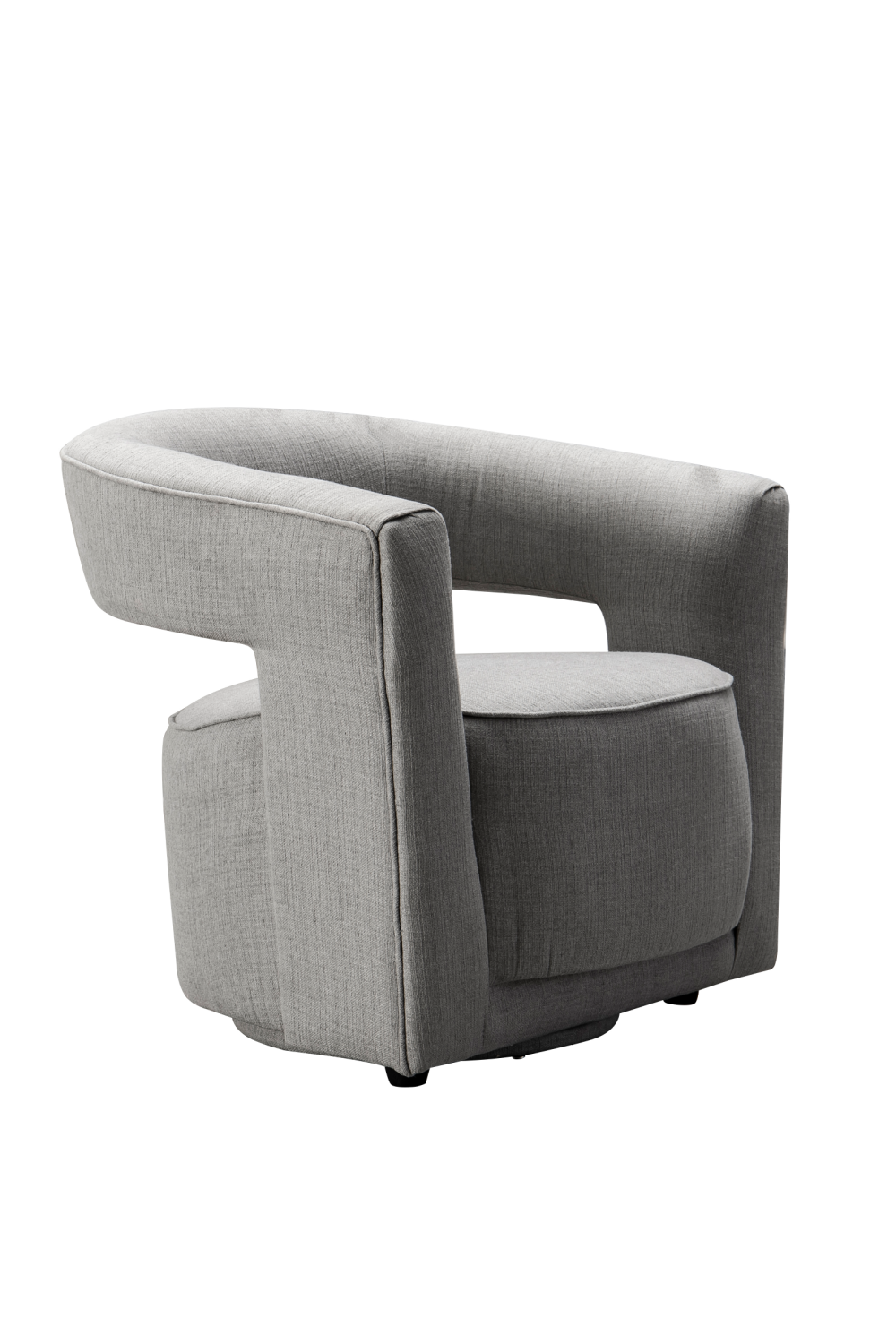 Gray Weave Pouf Swivel Chair | Andrew Martin Madison | OROA