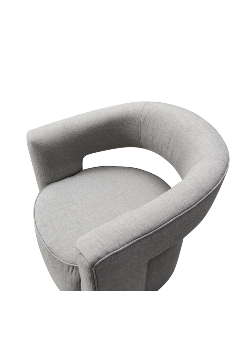 Gray Weave Pouf Swivel Chair | Andrew Martin Madison | OROA