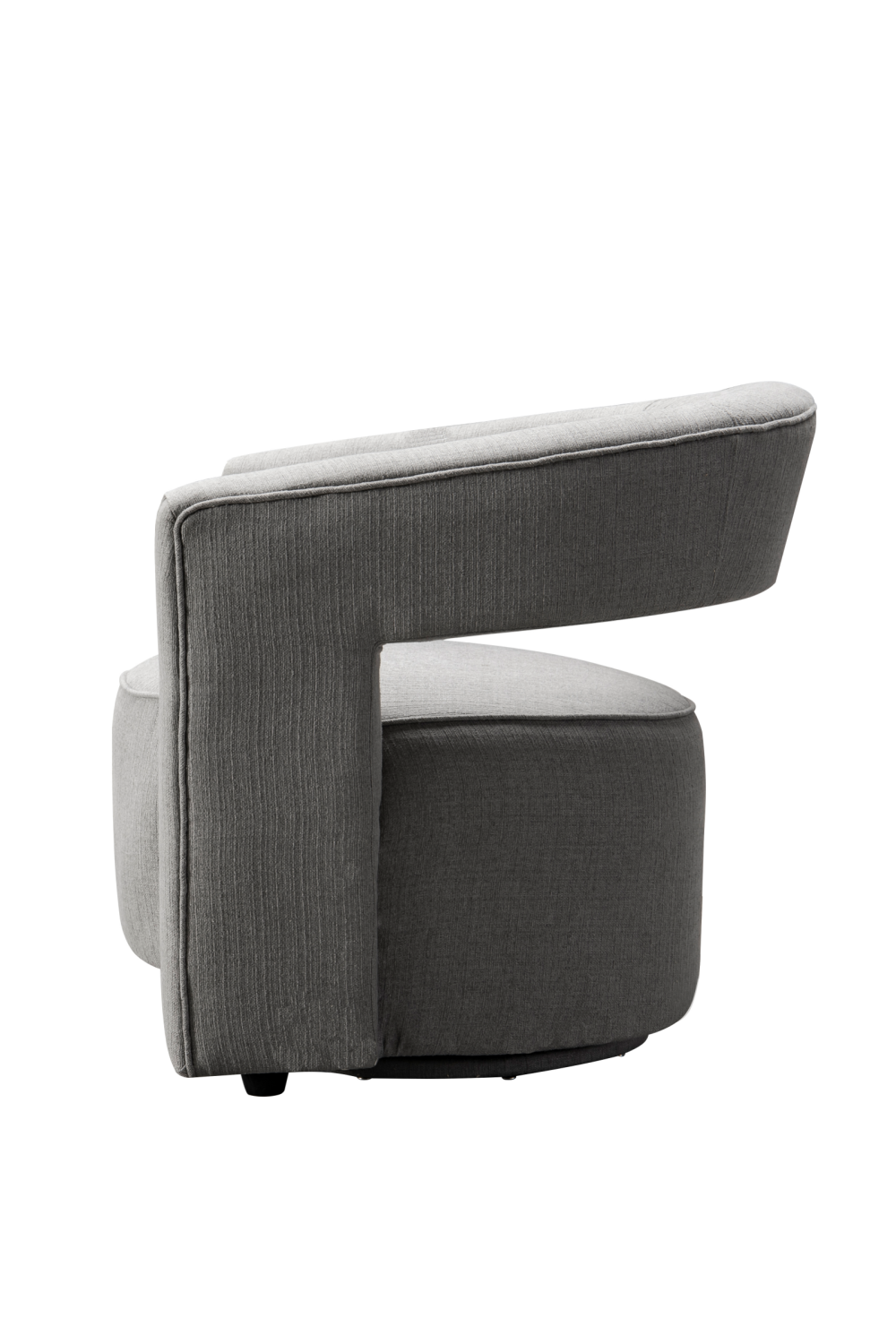 Gray Weave Pouf Swivel Chair | Andrew Martin Madison | OROA