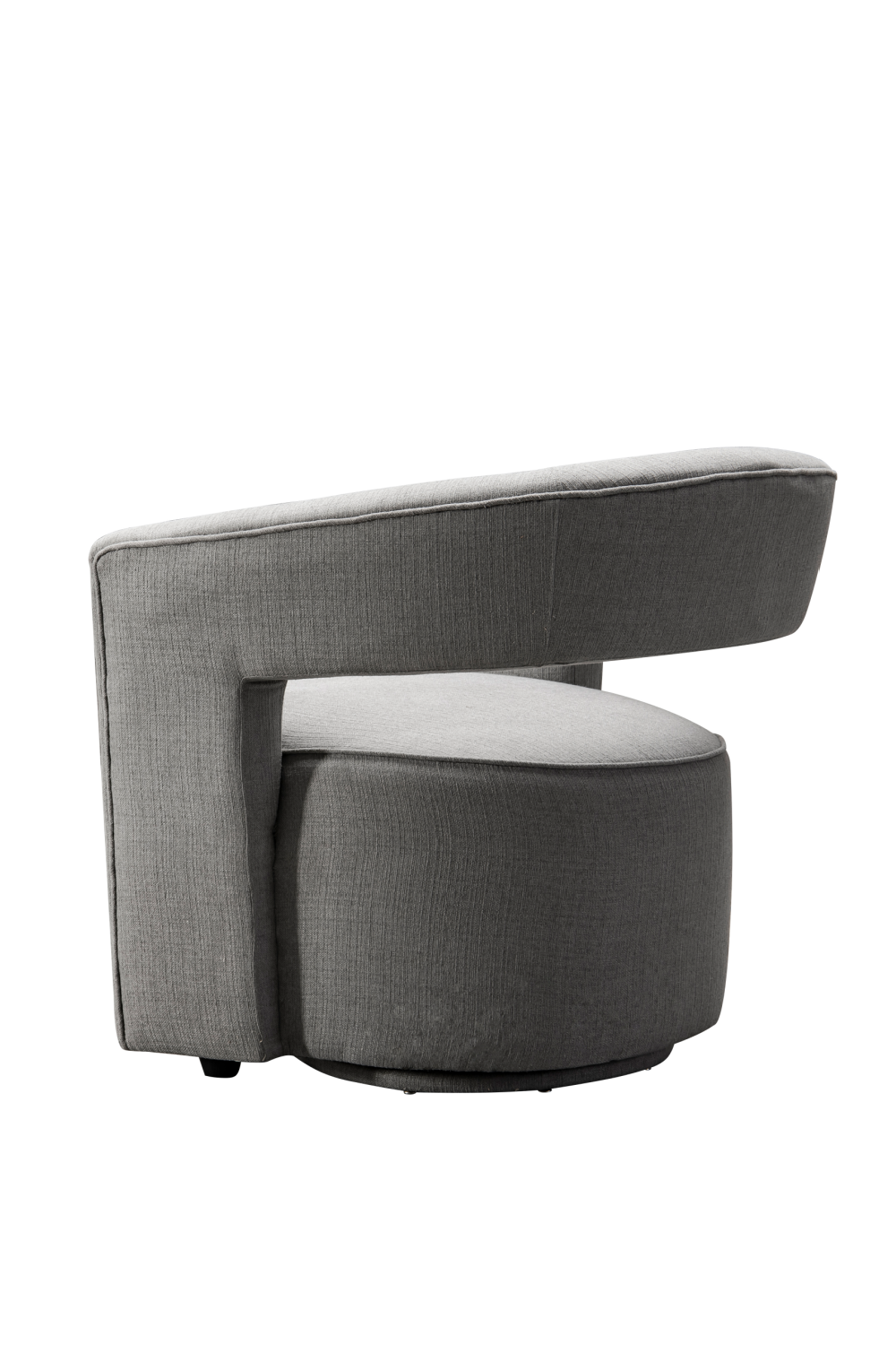 Gray Weave Pouf Swivel Chair | Andrew Martin Madison | OROA