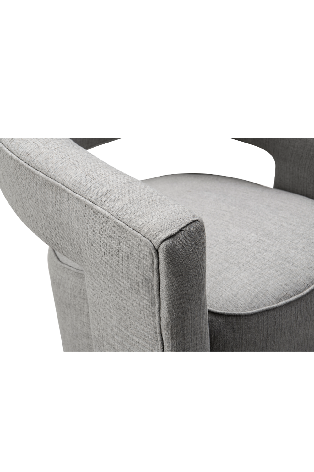 Gray Weave Pouf Swivel Chair | Andrew Martin Madison | OROA