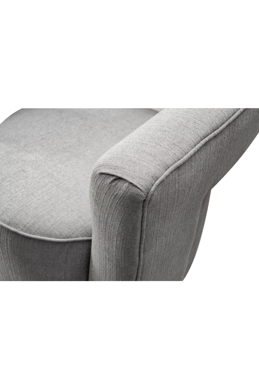 Gray Weave Pouf Swivel Chair | Andrew Martin Madison | OROA