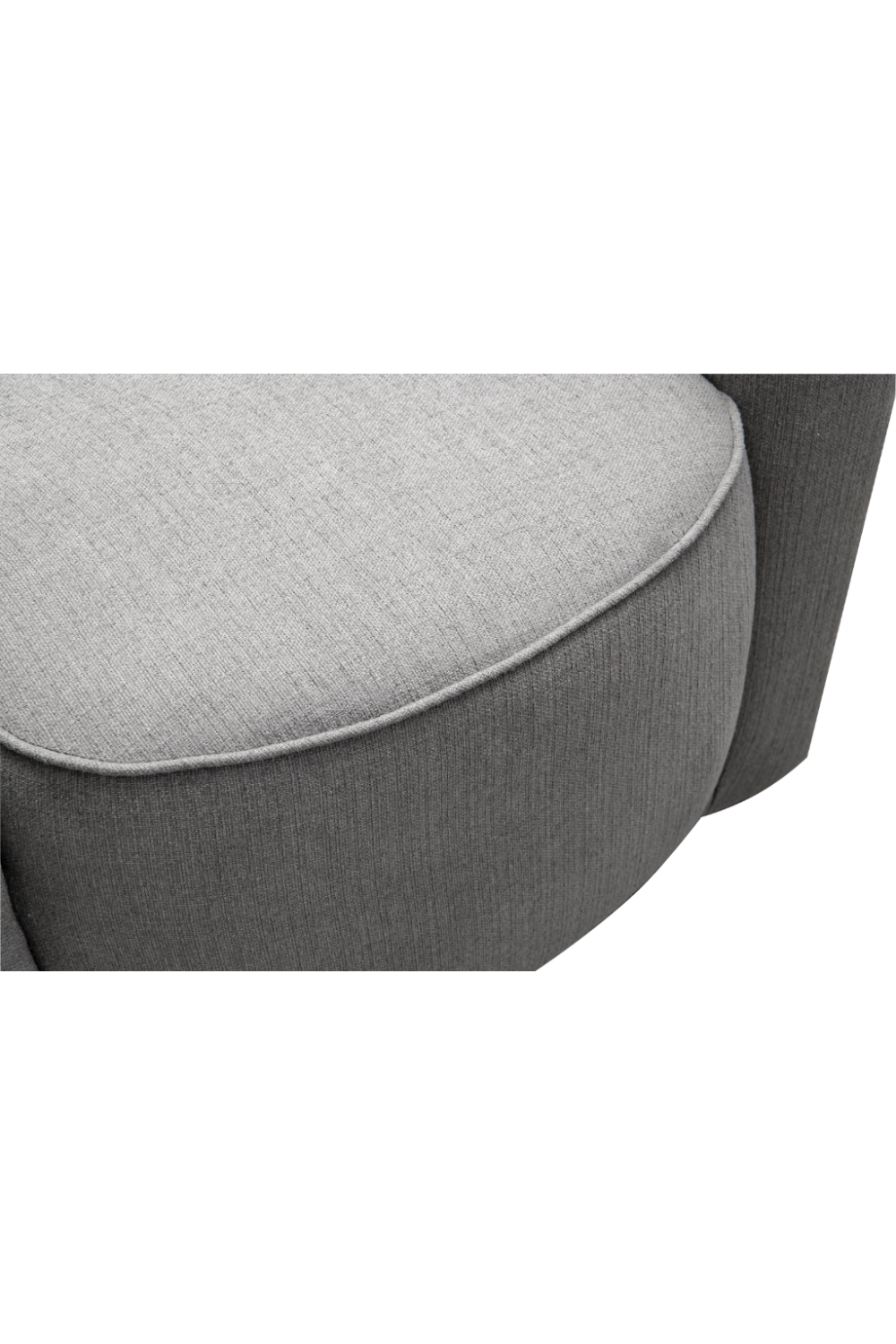 Gray Weave Pouf Swivel Chair | Andrew Martin Madison | OROA