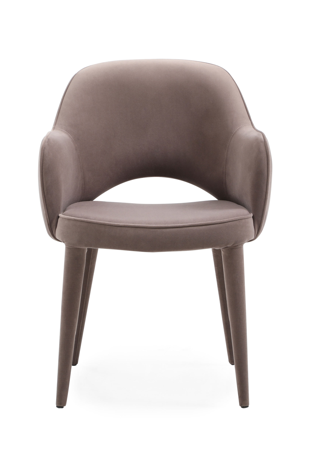 Gray Velvet Cut-Out Back Dining Chair | Andrew Martin Xanthe | OROA