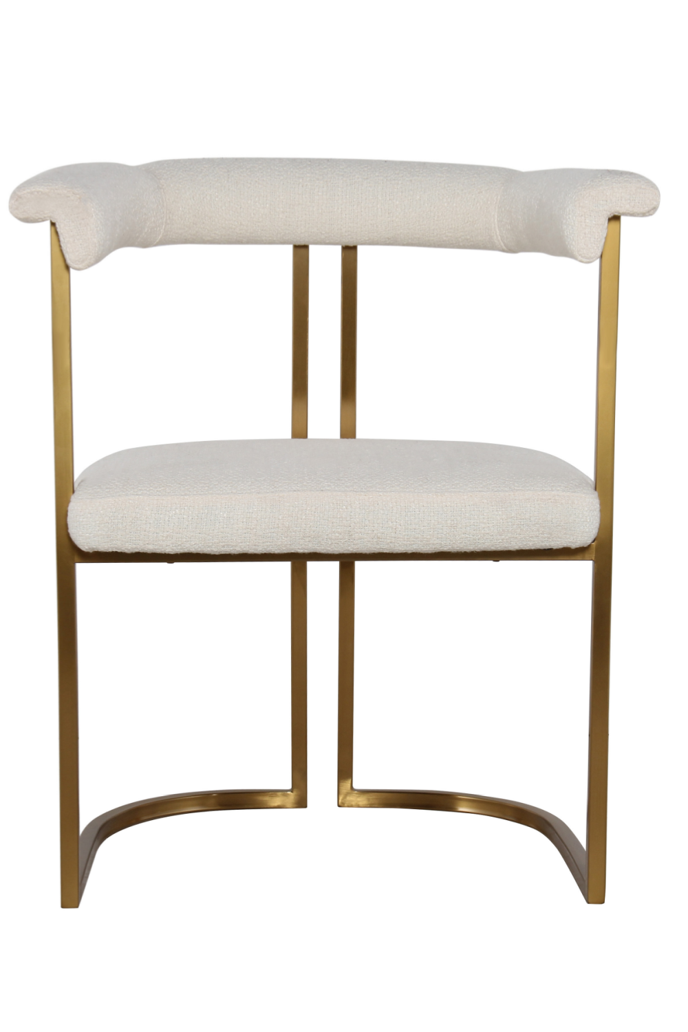 White Upholstered Armchair in Metallic Frame | Andrew Martin | OROA