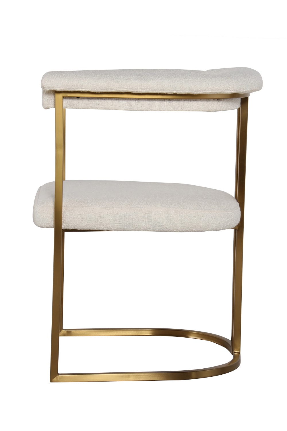 White Upholstered Armchair in Metallic Frame | Andrew Martin | OROA