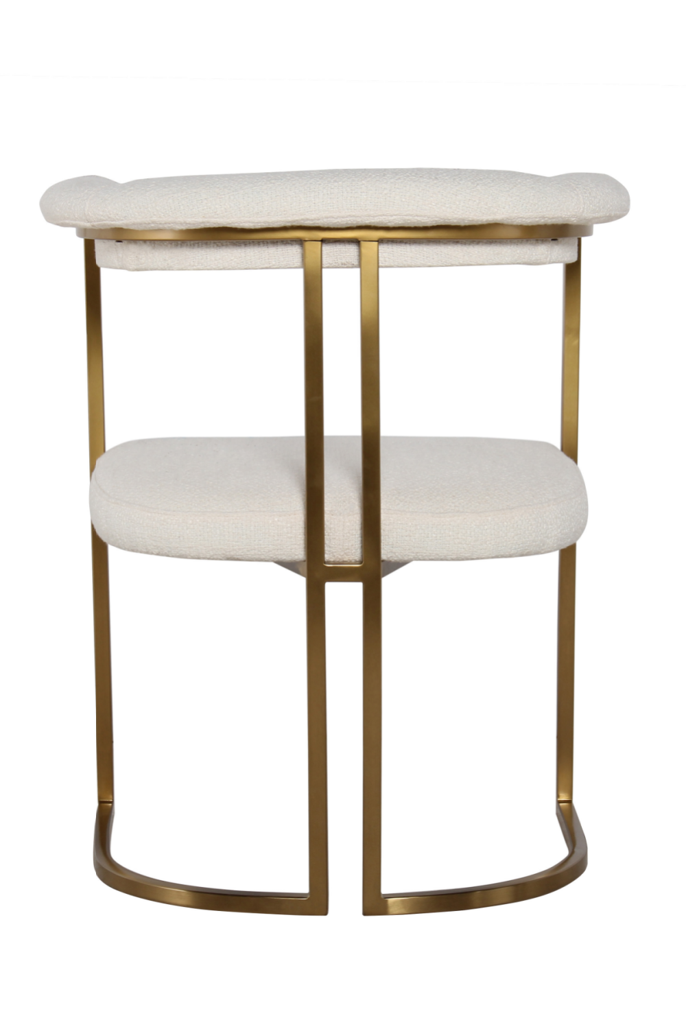 White Upholstered Armchair in Metallic Frame | Andrew Martin | OROA