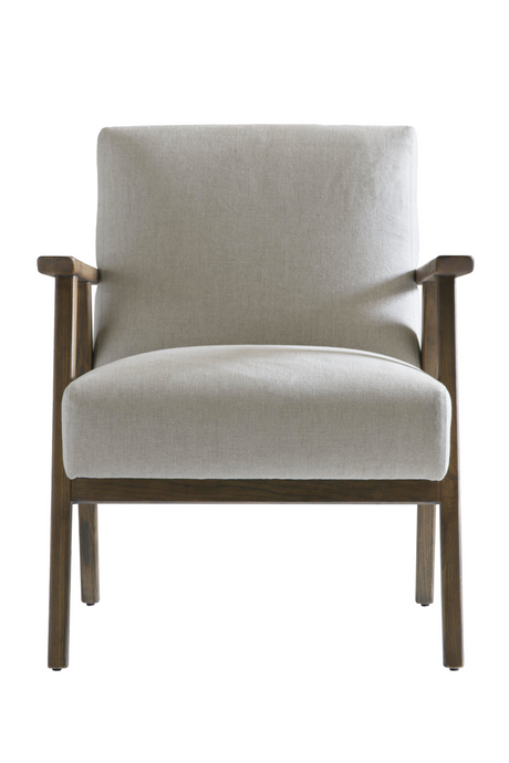 Cream Upholstered Linen Armchair | Andrew Martin Rory | OROA