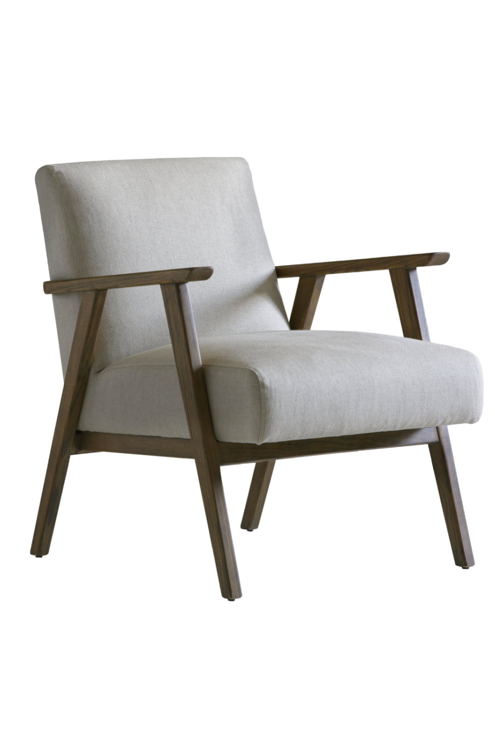 Cream Upholstered Linen Armchair | Andrew Martin Rory | OROA