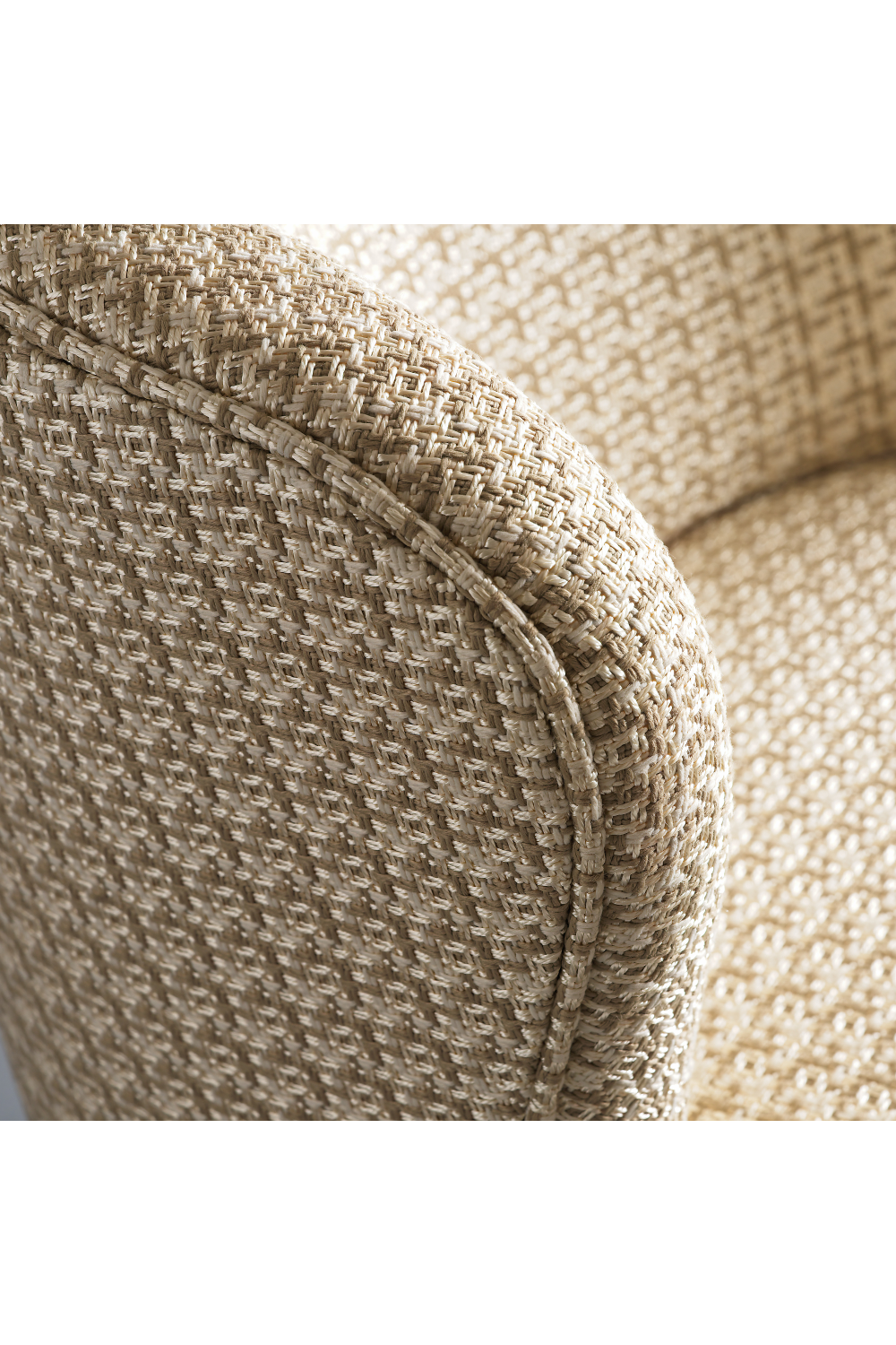 Neutral Fabric Swivel Cocktail Chair | Andrew Martin Dorothy | OROA