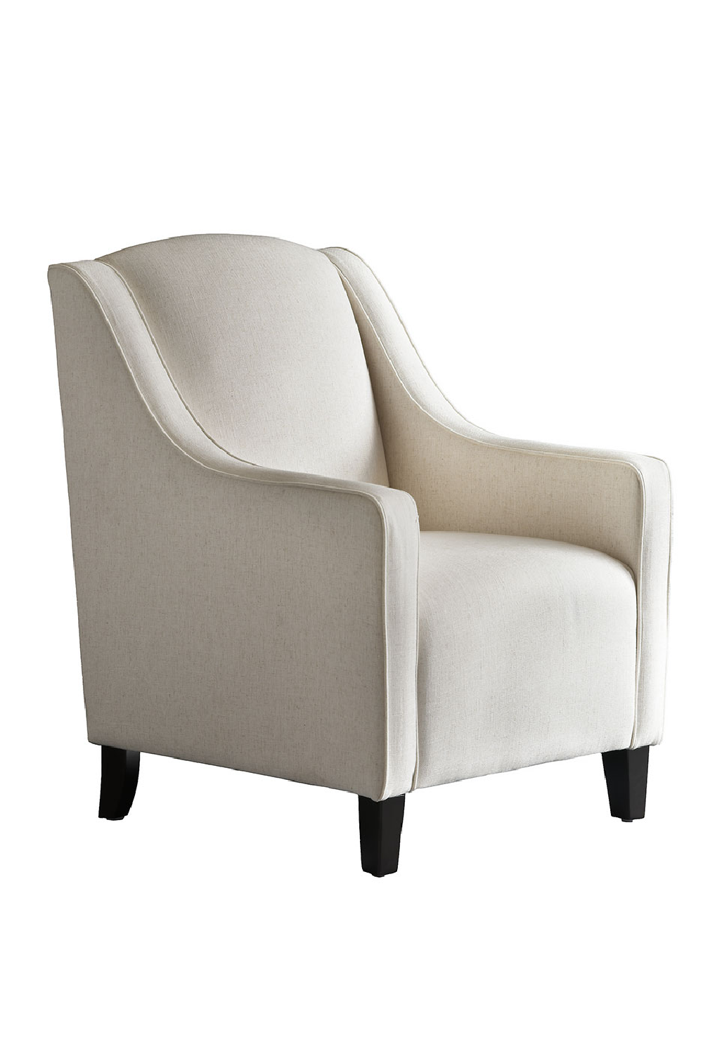 Cream Upholstered Curved Armchair | Andrew Martin Finbar | OROA