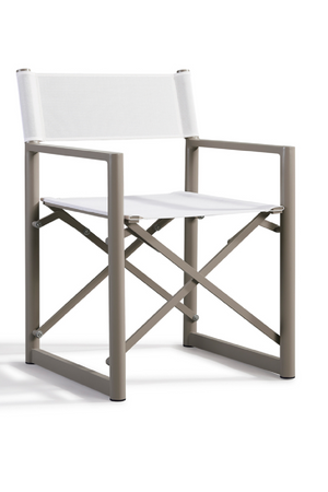 Taupe and White Outdoor Dining Chair | Andrew Martin Harlyn | OROA.com