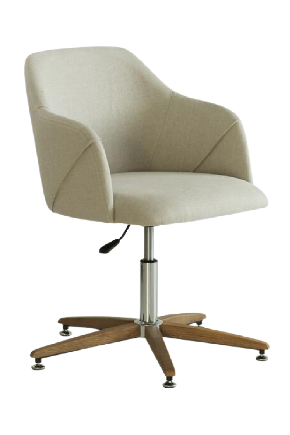 White Linen Swivel Office Chair | Andrew Martin Koda | Oroa.com