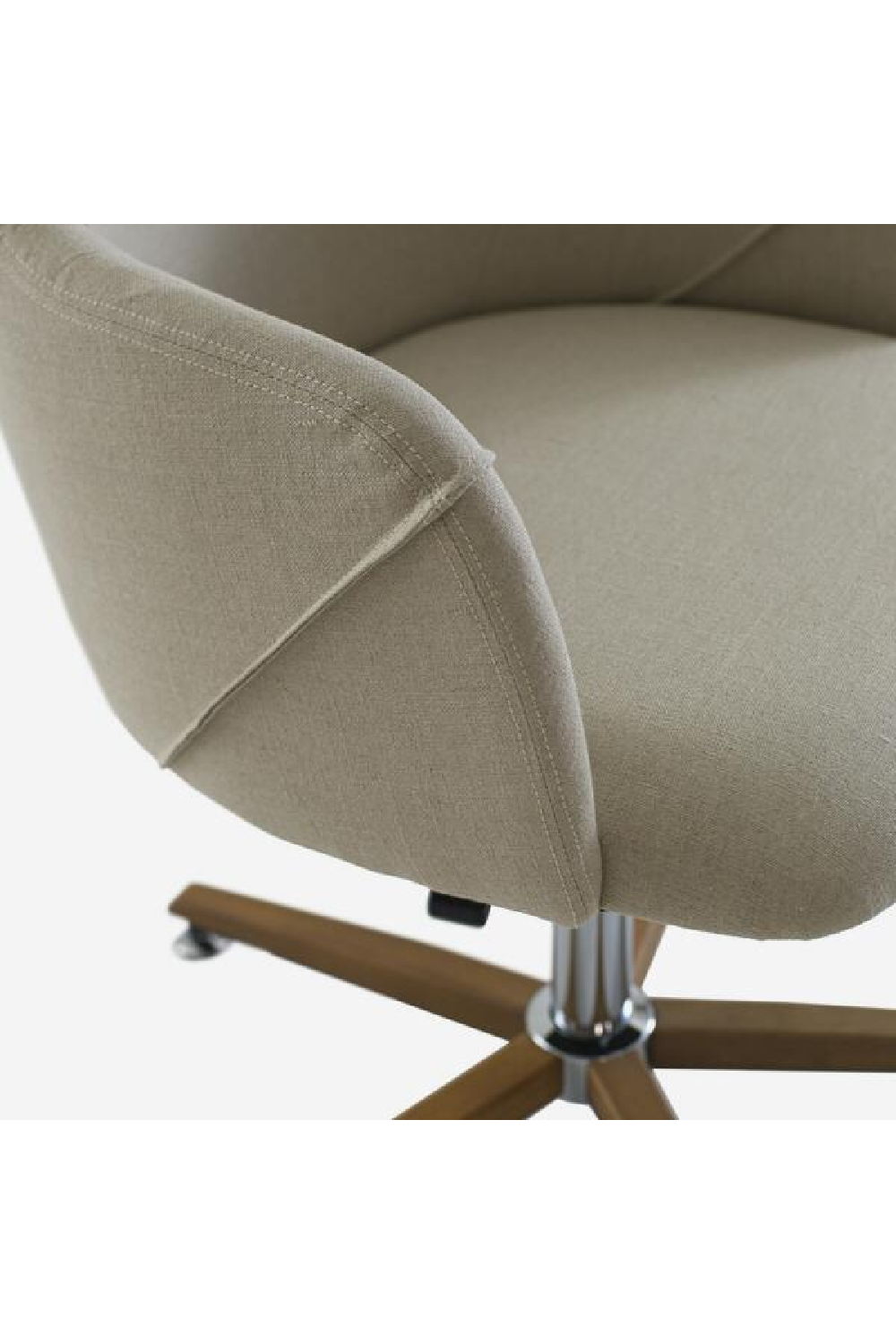 White Linen Swivel Office Chair | Andrew Martin Koda | Oroa.com