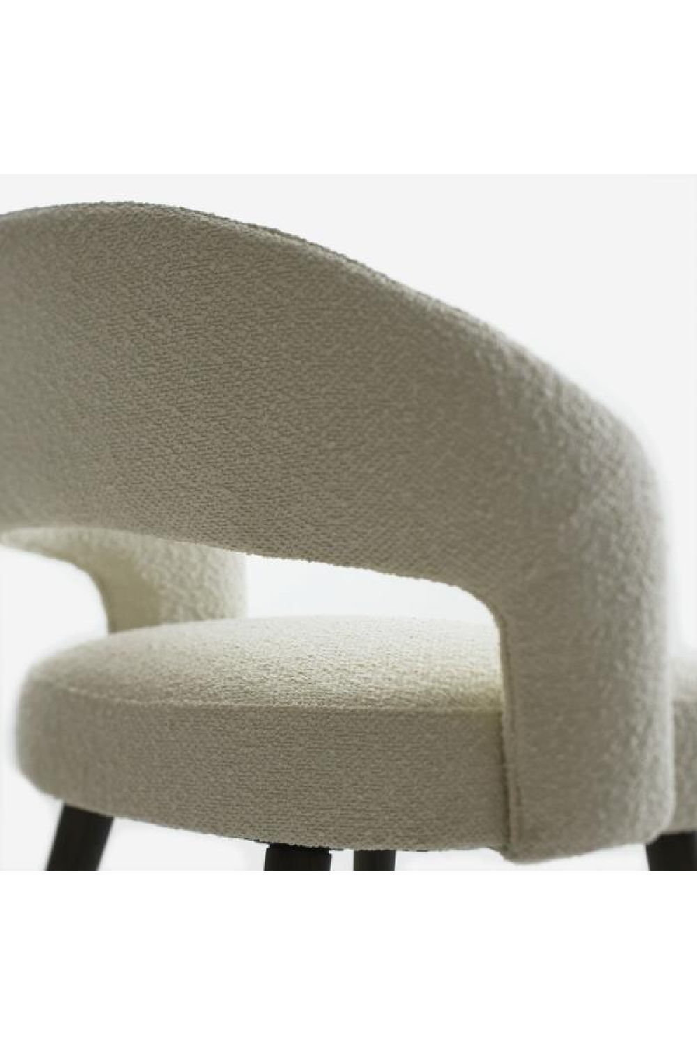 White Bouclé Dining Chair | Andrew Martin Franco | Oroa.com