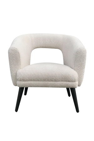 White Bouclé Weave Armchair | Andrew Martin Buco | Oroa.com