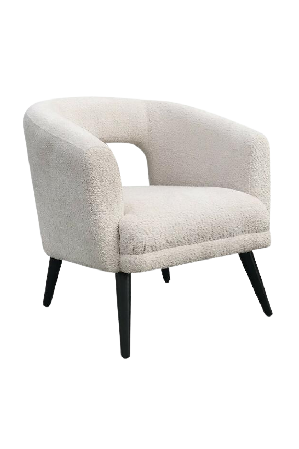 White Bouclé Weave Armchair | Andrew Martin Buco | Oroa.com